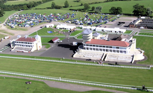 Towcester from the air, Saturday afternoon.